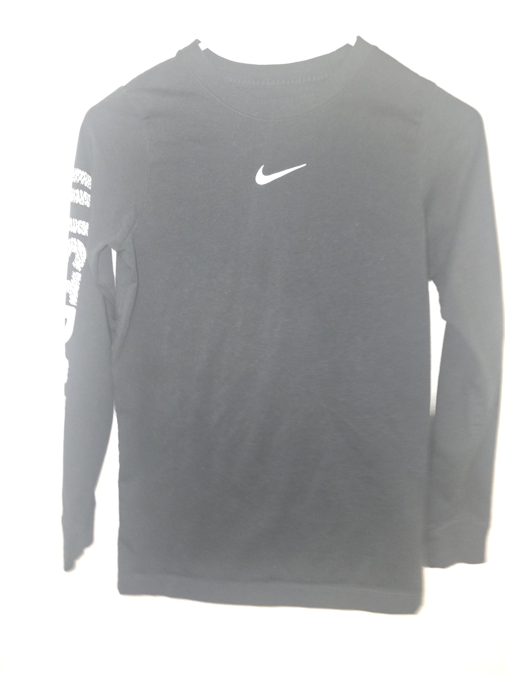 Nike Men's Black Long-Sleeve Swoosh Logo Tee